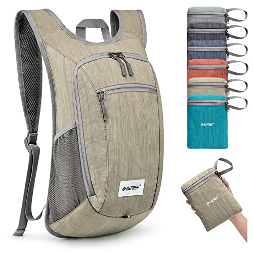 G4Free 10L/15L Hiking Backpack Lightweight Packable Hiking Daypack Small Travel Outdoor Foldable Shoulder Bag - color: Beige, size: 10L