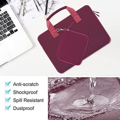 Hseok Laptop Sleeve 14 inch Case with Small Case, Compatible with MacBook Neo 14, MacBook Pro 14 M5/M4/M3/M2/M1, XPS 14 and Most 14 inch Notebooks, Neoprene Computer Handbag,R01D01 - color: R01d01, size: 14"