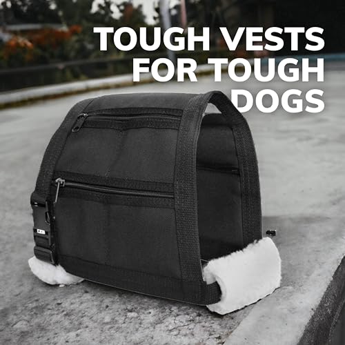 ActiveDogs Weighted Dog Vest with Weights - Dog Agility Training Equipment Jacket for Dog Exercise, Strength, Pulling & Endurance - Burn Calories & Build Muscle - Large 34-38 IN, 10 x 1LB - size: Large