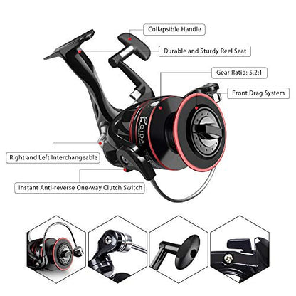 Fishing Pole Kit, Carbon Fiber Telescopic Fishing Rod and Reel Combo with Spinning Reel, Line, Bionic Bait, Hooks and Carrier Bag, Fishing Gear Set for Beginner Adults - size: 6.89FT/2.1M