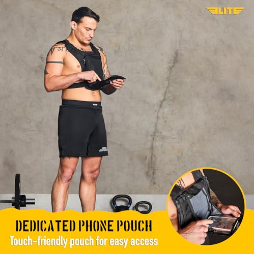 Elite Hydra Running Chest Pack w/ Gun Holster, Phone Holder Touch Friendly, Camera Pocket for Men/Women Lightweight Hydration Vest Chest Rig w/ Water Bladder for Marathon, Cycling, ADV Camping, Skiing - size: Medium