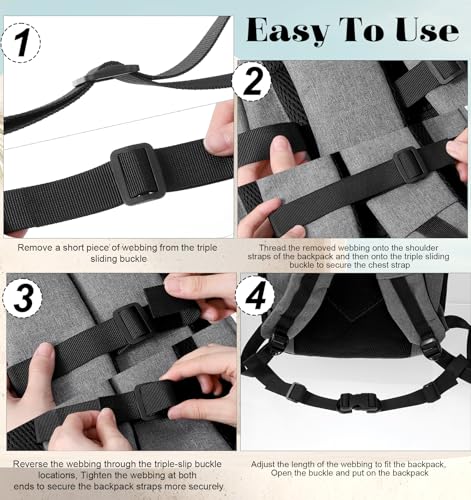 2 PCS Chest Strap for Backpack, Heavy Duty Elastic Backpack Chest Straps