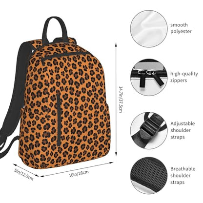 Anti Scratch Polyester Backpack Cheetah Print Brown Leopard, Smooth Surface Multipurpose Travel Pack for All Weather Daily Use Unisex - color: Picture (1184)