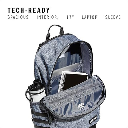 3-Stripe Classic backpack for men and women, bag with laptop sleeve - color: Jersey Onix Grey/Black/4.0