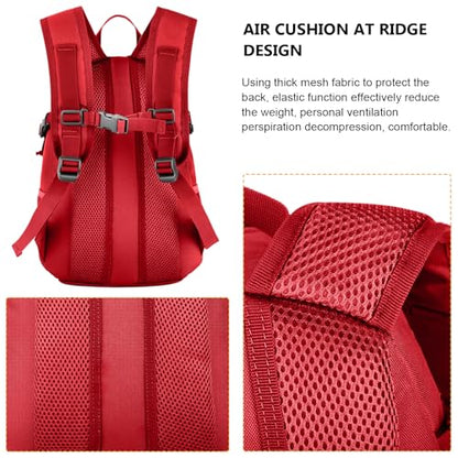 ArcEnCiel 10L/20L Mini X-Small Tactical Backpack MOLLE Daypack Gear Pack Camping Bag with Patch - color: Red, size: 20L