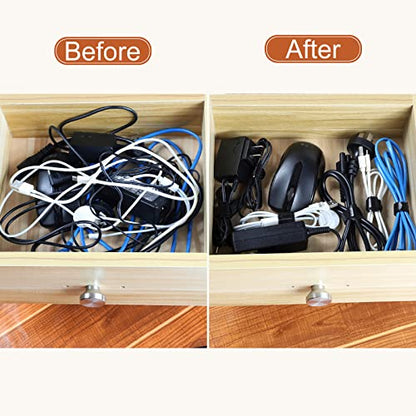 MVYC 120PCS 6 Inch Reusable Cable Ties Wire Ties Cord Organizer Cable Organizer Adjustable Management Black - size: 6 Inch (Black)