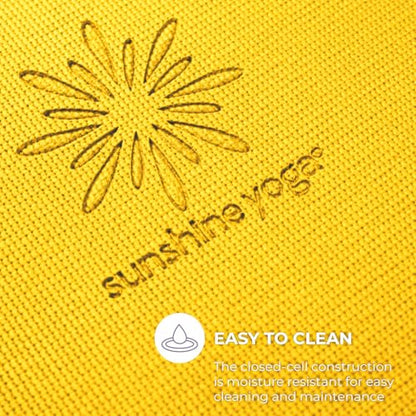 Voyage Yoga Mat, 6 Pack, 72" x 24" Professional Studio and Gym Bulk Yoga Mats, 5mm Thick, Durable, Anti-Tear, Non Slip Fitness and Exercise Mats - color: Yellow
