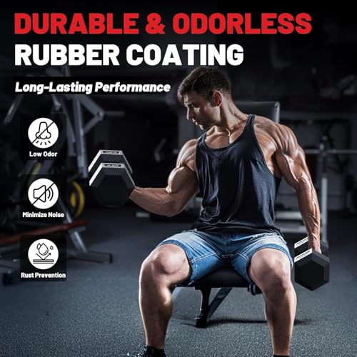 PAPABABE Hex Dumbbell Set with Rack, Rubber Encased Free Weight with Weight Storage Racks, Multiple Weight Options for Home Gym and Fitness - style: 570LB with 3-Tier Weight Rack