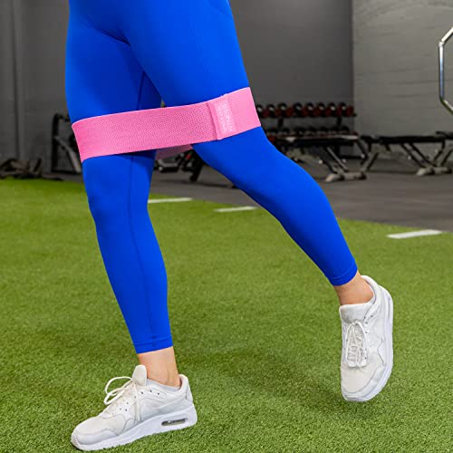 Serious Steel Fitness Hip and Glute Activation Band | Squat & Deadlift Warm-up Band for Hips and Glutes - color: Pink (Non-Slip - 13" Medium)