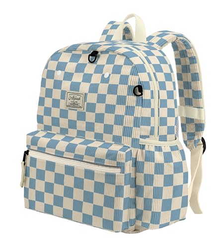 Corduroy Toddler Backpack for Boys 2-5: Preschool Backpack for Boys - color: Blue Chessboard Corduroy, style: Age 2-5 (13.3" H Fit A4 Folder)