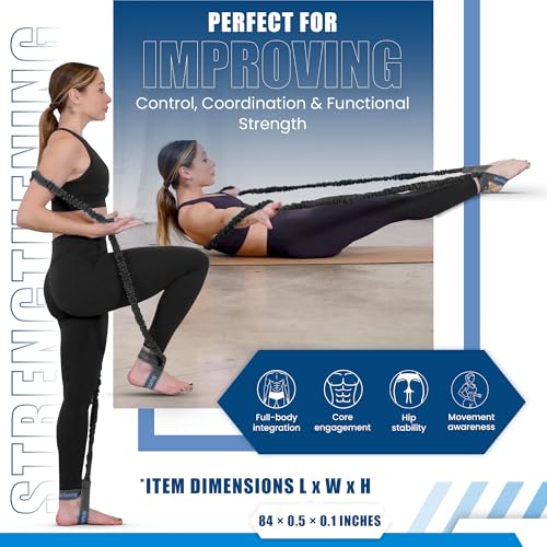 Konnections Fabric Covered Resistance Band Revolutionary Pilates Enhancement Tool for Strength, Flexibility and Precision