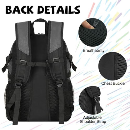 Goloni 35L Basketball Bag,Basketball Backpack with Shoe and Ball Compartment,Backpack for Soccer, Volleyball - color: dark grey
