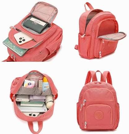 Mini Hiking Waterproof Backpack Purse for Women and Men,Travel Backpack 5L - color: Red