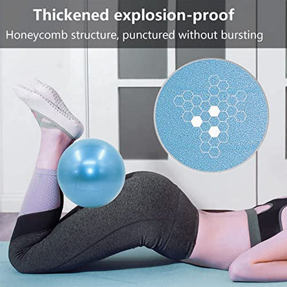 Small Exercise Ball 9 inch Pilates Ball Mini Yoga Ball Anti Burst Balance Physical Therapy Balls - color: Blue