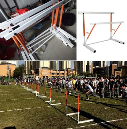 Adjustable Metal Folding Hurdles for Speed and Agility Training, Portable Obstacle Equipment for Athletes, Suitable for Various Sports