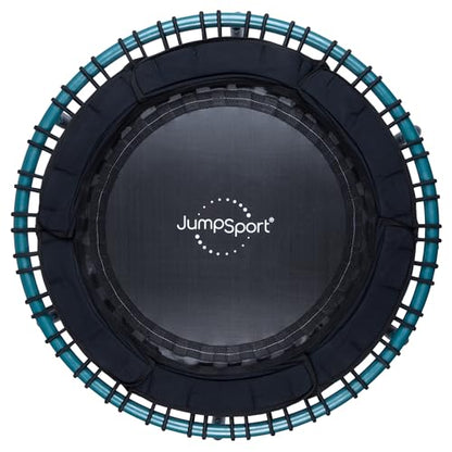JumpSport 39" Essential Fitness Trampoline | Model 220, 230, 250 | Exercise Trampoline | 30 Low-Impact Bungees Rebounder for Adults - color: Teal