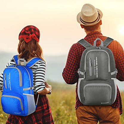 ZOMAKE Lightweight Packable Backpack, 35L Light Foldable Hiking Backpacks Water Resistant Collapsible Daypack for Travel(Dark Blue) - color: Dark Blue