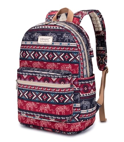Kinmac Laptop Backpack with Massage Cushion For 15.6 inch Laptop(Elephant) - color: Red Elephant