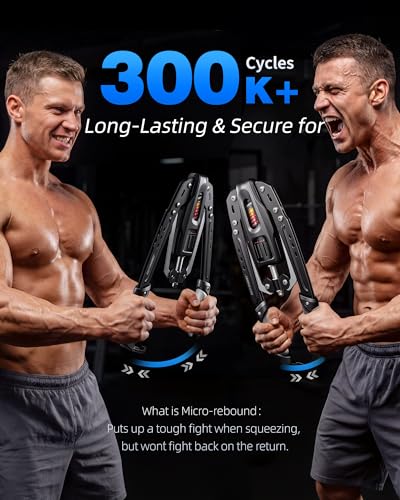 EAST MOUNT Twister Arm Exerciser, Adjustable Hydraulic Resistance 22–440 lbs, Arm Chest & Shoulder Strength Trainer for Home Workouts, Upper Body Muscle Builder, Fitness Training Equipment - color: Grey