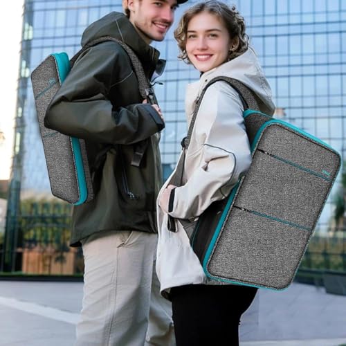 ZINMARK Slim Expandable Laptop Backpack with Small Case for 15-16 inch Notebooks,Water Resistant Computer Bag for College Business for Men Women，Light Gray Blue - color: Light Gray Blue