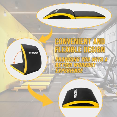 Ab Exercise Mat - Sit Up Pad - Ab Workout Pad for Sit Up, Core Training, Total Body Workout, Full Range of Motion Ab Workouts, Foldable Double Thick Situps Pad