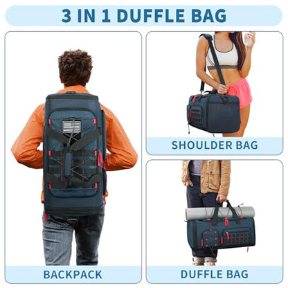 BOSSTIN Gym Bag for Men & Women, 45L-50L Expandable Sports Duffle Bag - color: Blue