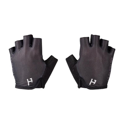 Handup Shorties Half Finger Lightweight Anti-Slip Breathable Mountain Bike MTB Bicycle Enduro Downhill XC Cycling Motocross Unisex Gloves - color: Pure Black, size: Large