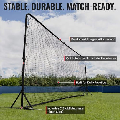Trigon Sports Soccer Rebounder Net, 6’ x 12’ Bounce Back Net Soccer Goals for Backyard, Easy Setup, Kick Back Trainer for Passing, Ball Control & Volley Practice for Kids, Teens & Adults