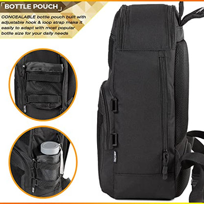 DBTAC Tactical Lunch Backpack, Large Lunch Cooler for Men Women | Backpack Coolers insulated for Work Picnic Travel (Charcoal Camo, 24-Cans) - color: Charcoal Camo