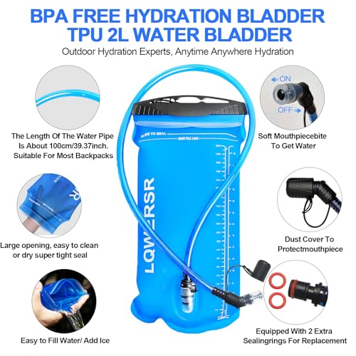 20L Hydration Backpack Pack with 2L Water Bladder Lightweight Hiking Backpack for Women Men, Adjustable Chest Straps Running Hydration Vest for Hiking, Cycling, Climbing - color: Black
