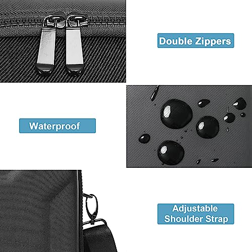MOSISO Hard Travel Carrying Case Compatible with DJI Mini 3 Pro Drone with RC & RC-N1 Remote Controller and Accessories, Portable Waterproof Protective Storage Case Bag with Shoulder Strap, Black
