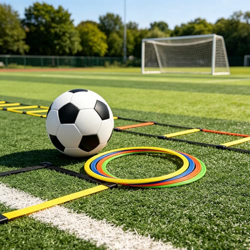 8pcs Agility Rings 12 Inch: Speed Training Equipment - 30cm Plastic Circle Jumping Hoops - Agility Hurdles for Athlete Soccer Football Practice