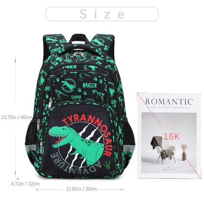 abshoo Cute Dinosaur School Backpack For Boys Elementary Kindergarten Kids School Bag (Dinosaur Black A) - color: Dinosaur Black a