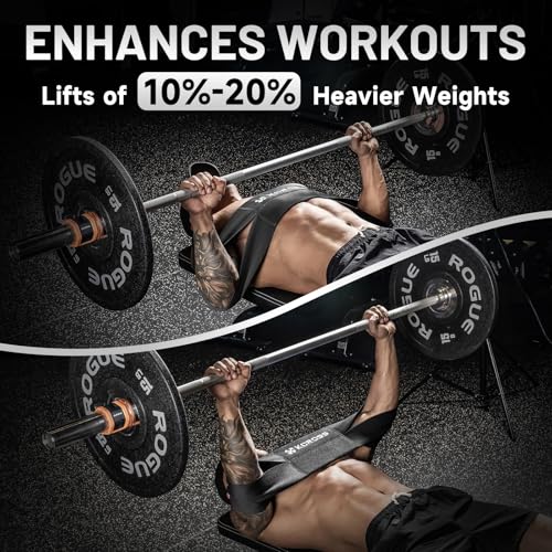 KCROSS Bench Press Band for Men and Women, Weight Lifting Bench Press Band, Push Up Exercise Bench - color: Black (240-300lbs), size: M(7.6in)
