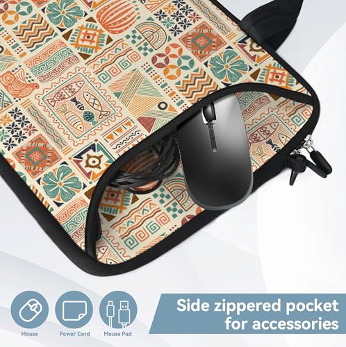 RICHEN 17 inch Laptop Shoulder Bag Carrying Case with Handle Fits 15.6/16/17/17.3/17.4 inch Laptop Notebook (Geometric Drawing, 16-17.3 inch) - color: Geometric Drawing