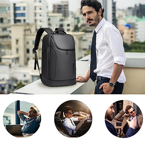 BANGE Business Smart Backpack Waterproof fit 15.6 Inch Laptop Backpack with USB Charging Port,Travel Durable Backpack, Black（no Usb）, L, Travel Backpacks - color: Black(no Charge Port)