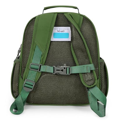 mibasies Toddler Backpacks for Boys 2-4: Quilted Backpack for Preschool Prek Daycare - Cute 12 Inches Bookbag for Little Kids Dinosaur Green - color: Dinosaur Green, style: Toddler-12"h(not Fit Folder)