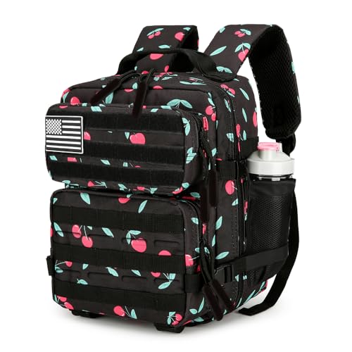 9L Mini Tactical Backpack for Men and Women Tactical Backpack Small for Hiking Small Tactical Bag Fitness Pack - color: Cherry