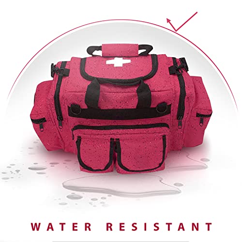 ASA TECHMED First Aid Responder EMS Emergency Medical Trauma Bag Deluxe, Pink - color: Pink