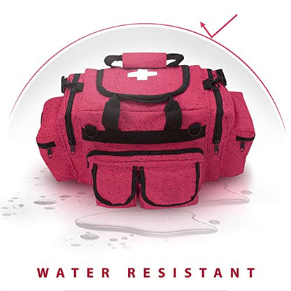 ASA TECHMED First Aid Responder EMS Emergency Medical Trauma Bag Deluxe, Pink - color: Pink