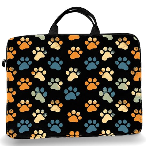 15-Inch Laptop Sleeve – Stylish, Lightweight, Shockproof, Water-Resistant Case for Lenovo, HP, Dell, Asus Notebooks - Cute Dog Paw Print - color: Cute Dog Paw Print