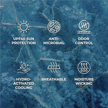 SHAKEitCOOL Large Cooling Shawl - Instant Heat Relief for Outdoor Events - color: Green Scale