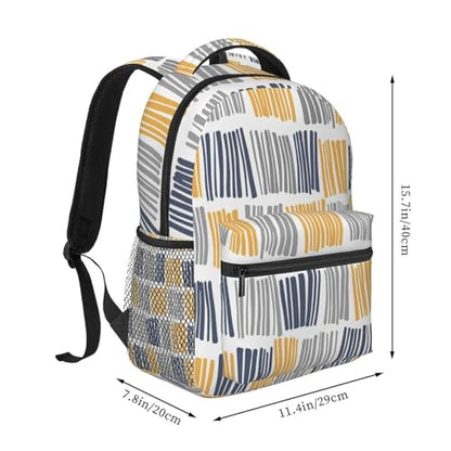 Daily Daypack For Men&Women Minimal Brush Lines Modern Shoulder Bag - color: 5