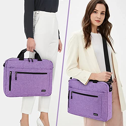 RAVUO 15.6 inch Laptop Bag for Women, Purple | Lightweight Bag - color: 15.6inch-purple