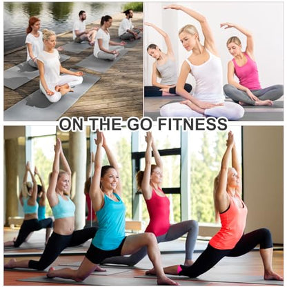 3 mm Thick Yoga Mat Bulk, Non Slip Exercise Workout Fitness Pad for Women Men, Gym Home Yoga Pilates, Easy to Clean, Sturdy PVC - color: Grey