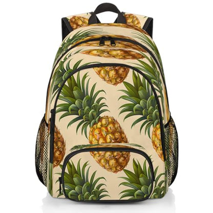 Pineapple Laptop Backpack for Women Men, 18.3 Inch Travel Work Backpacks, Fruit Waterproof Computer Casual Daypack Nurse Teacher Bags - color: Multicolor 15