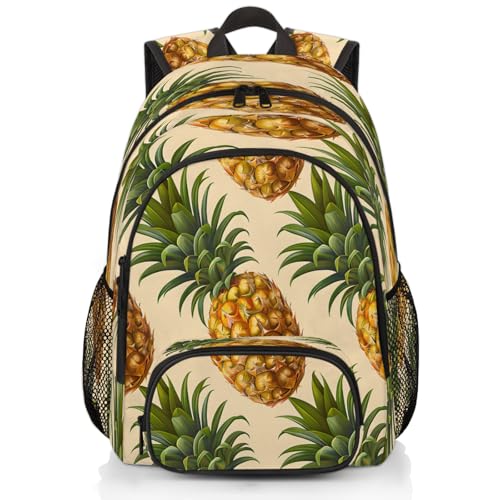 Pineapple Laptop Backpack for Women Men, 18.3 Inch Travel Work Backpacks, Fruit Waterproof Computer Casual Daypack Nurse Teacher Bags - color: Multicolor 15