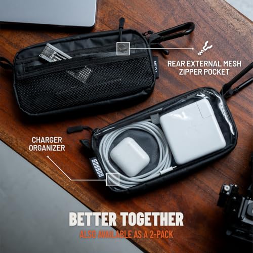 GOBAGS NEO Production Zipper Bags - Electronics & Camera Accessories Bag - Cable organizer, Gear Accessory Pouch, Travel Camera Essentials (Extra Small, Black) - size: X-Small
