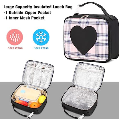 ACESAK Backpack for Girls - Bookbag Backpacks Schoolbag for Girls Kids Teen Women Casual Travel Daypacks - School Bag Elementary Middle School College Cute Backpack with Lunch Box (Black) - color: Black
