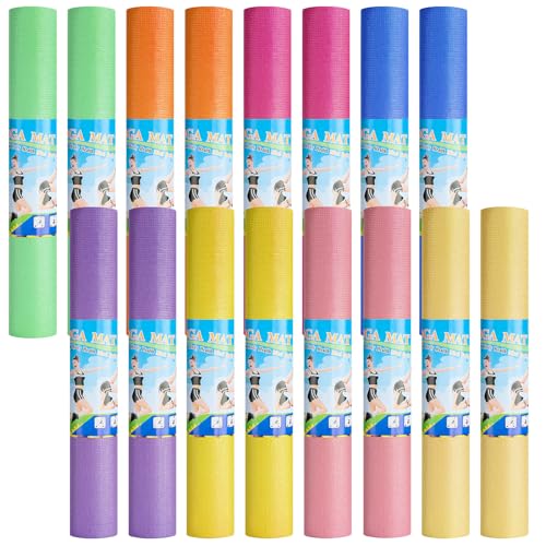 3 mm Thick Yoga Mat Bulk, Non Slip Exercise Workout Fitness Pad for Women Men, Gym Home Yoga Pilates, Easy to Clean, Sturdy PVC - color: Pastel
